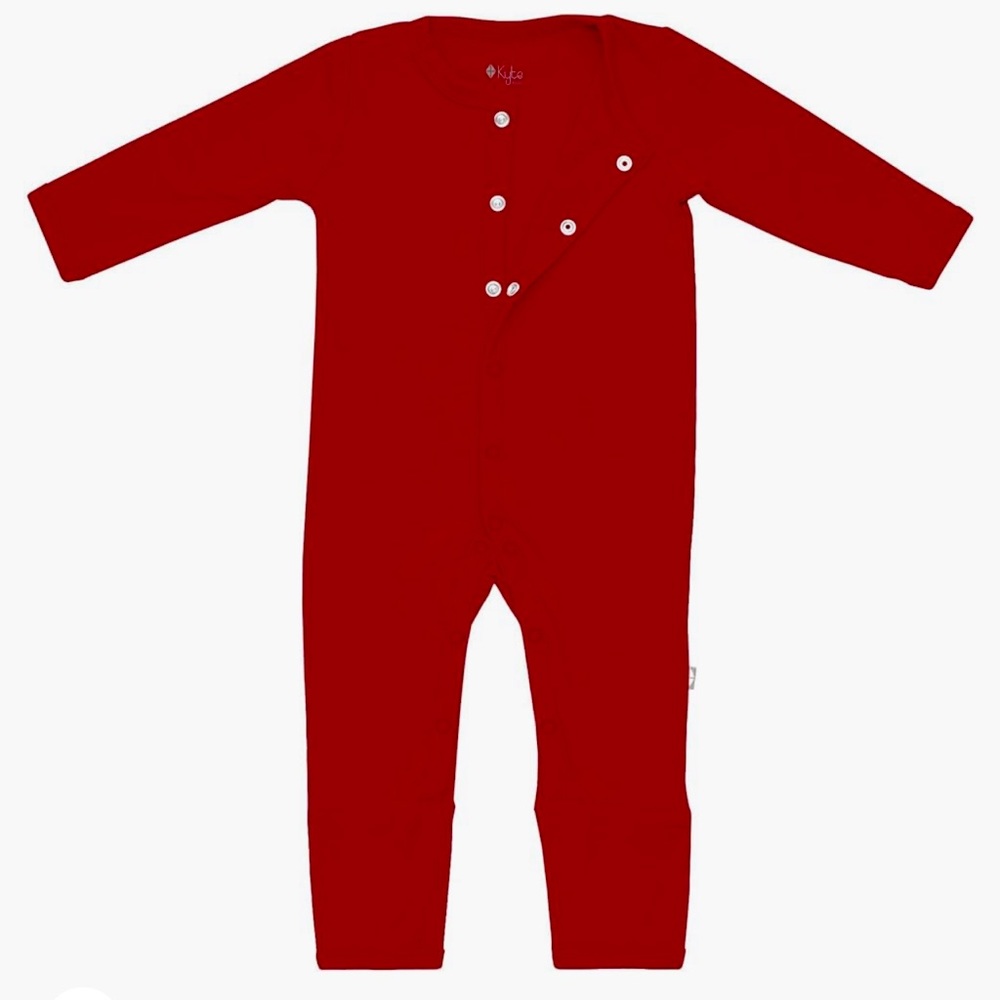KYTE BABY Unisex Soft Bamboo Rayon Rompers, Snap Closure (6-12mo)
